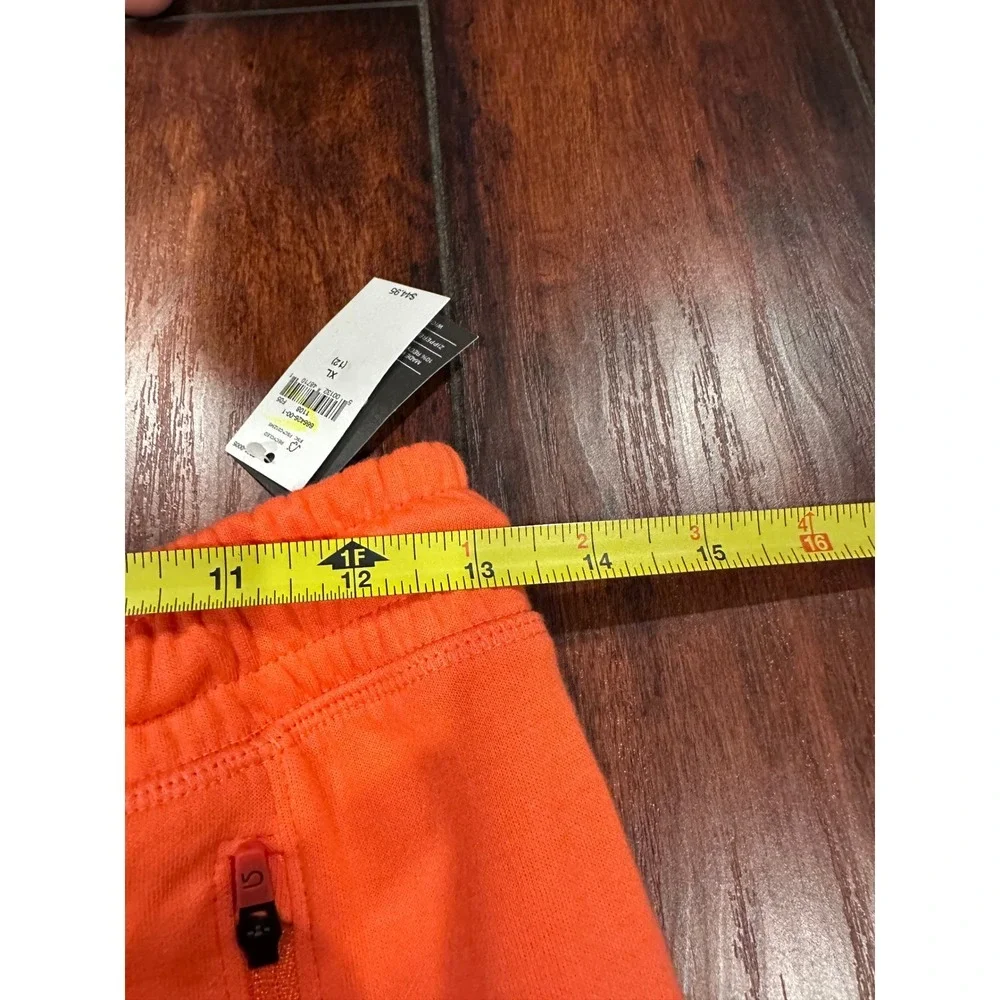 NEW GAP KIDS SWEATPANTS JOGGERS ORANGE $50 CARGO PANT FLEECE XL 12‎